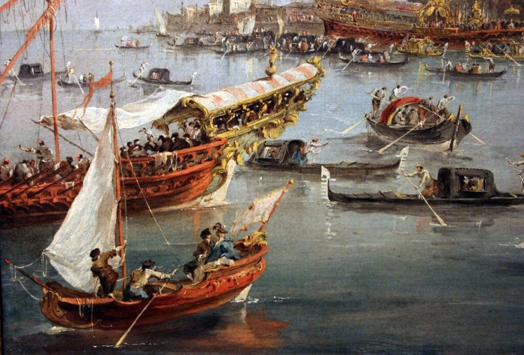 Il doge di Venezia sul Bucintoro per l'Ascensione - quadro di Francesco Guardi Venezia